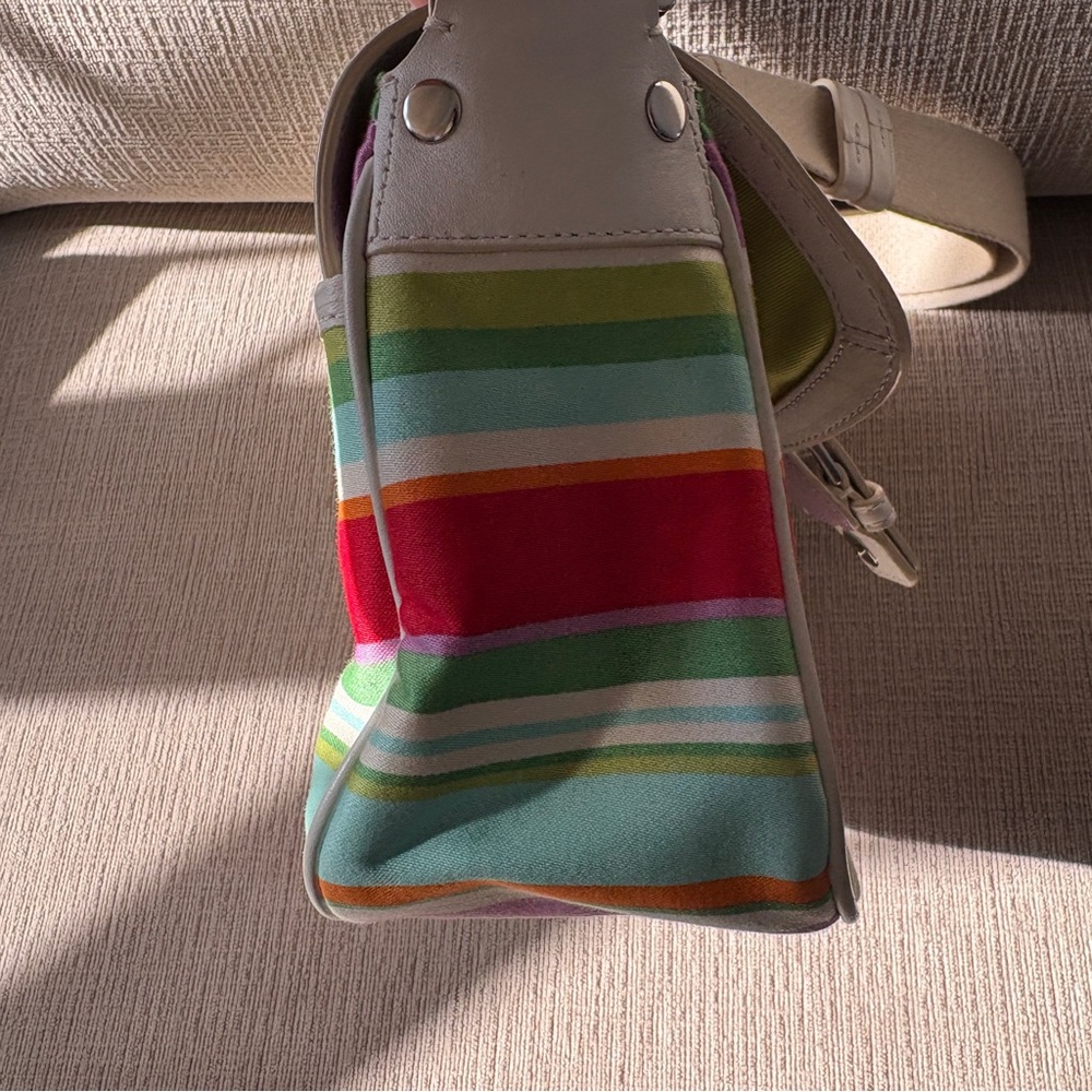 Multi Color Coach Bag with Adjustable Strap - Picture 12 of 15